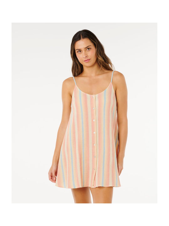 Sukienka RIP CURL Premium Surf Stripe Cover Up pomarańczowa
