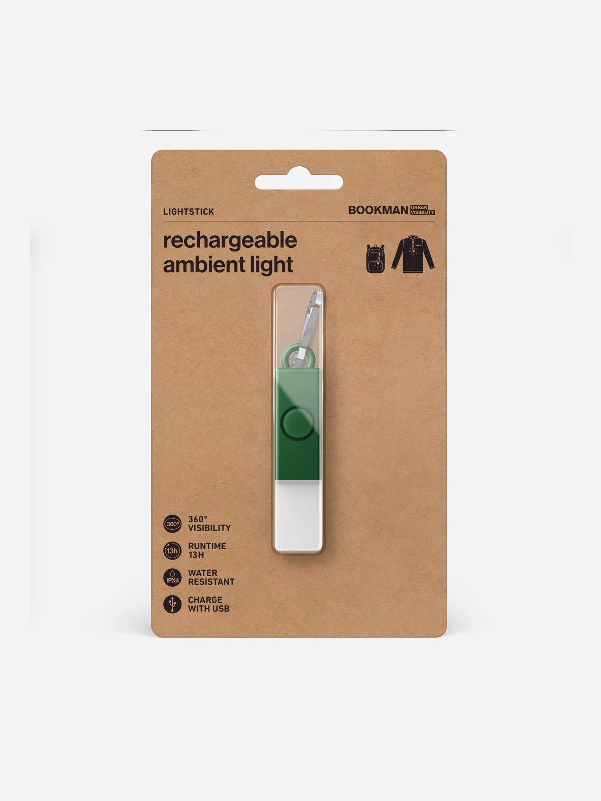 Zawieszka świecąca BOOKMAN Lightstick Green