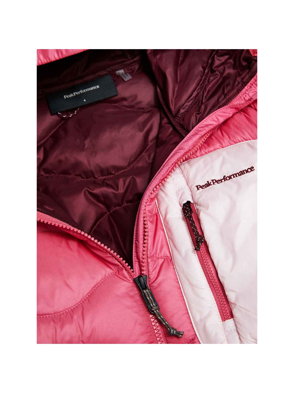 Kurtka damska PEAK PERFORMANCE Helium Utility Down Hood Jacket różowa