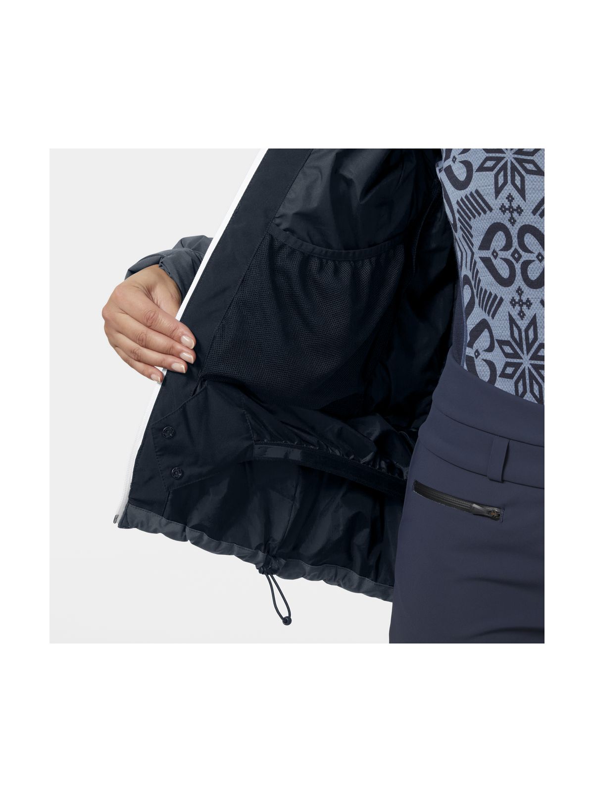 Kurtka narciarska damska HELLY HANSEN W IMPERIAL PUFFY JACKET granatowa