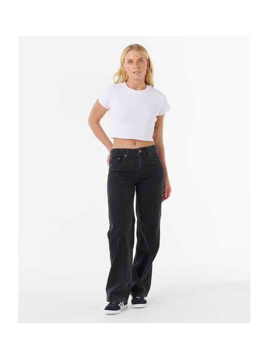 Spodnie RIP CURL AGGIE RELAXED JEANS czarne
