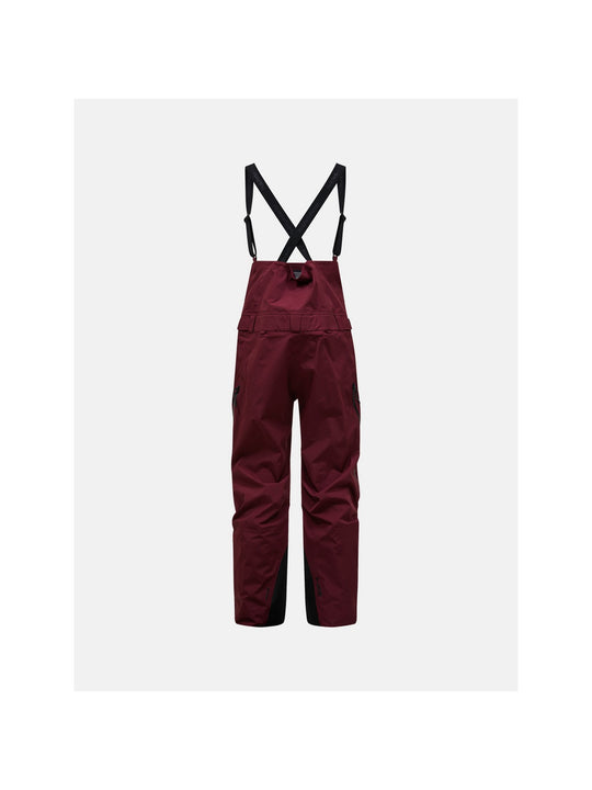 Spodnie narciarskie damskie PEAK PERFORMANCE Ridge Ace HIPE ACE 3L Shell Bib Pants bordowe
