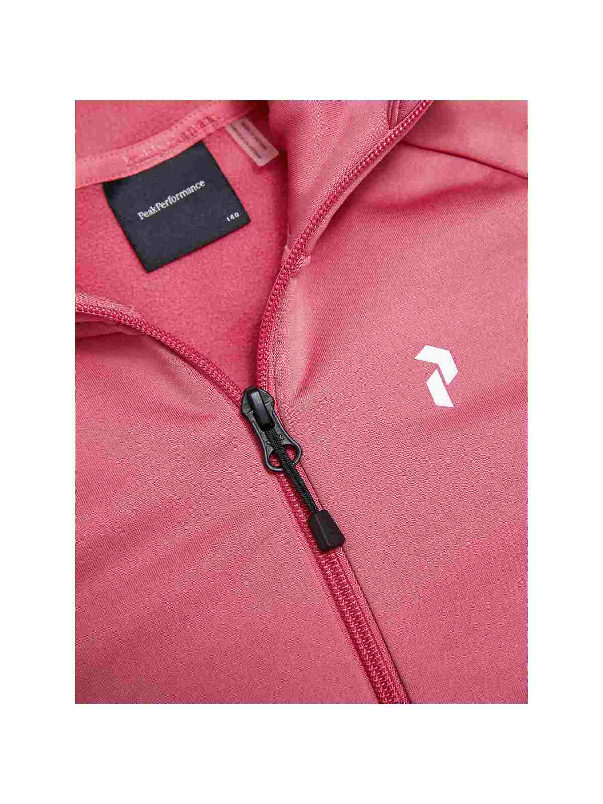 Bluza juniorska PEAK PERFORMANCE Rider Essentials Midlayer Zip Hood różowa