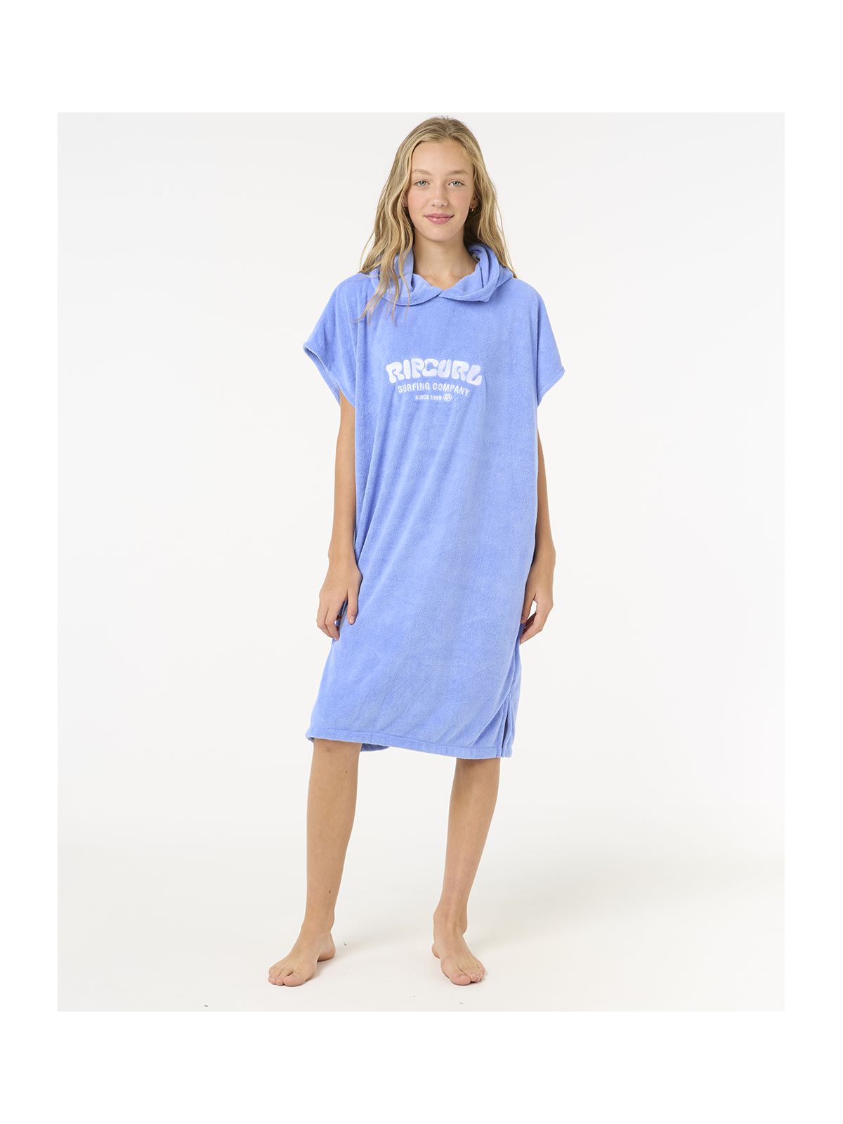 Ponczo plażowe dziewczęce RIP CURL Classic Surf Hooded Towel-Girl niebieskie