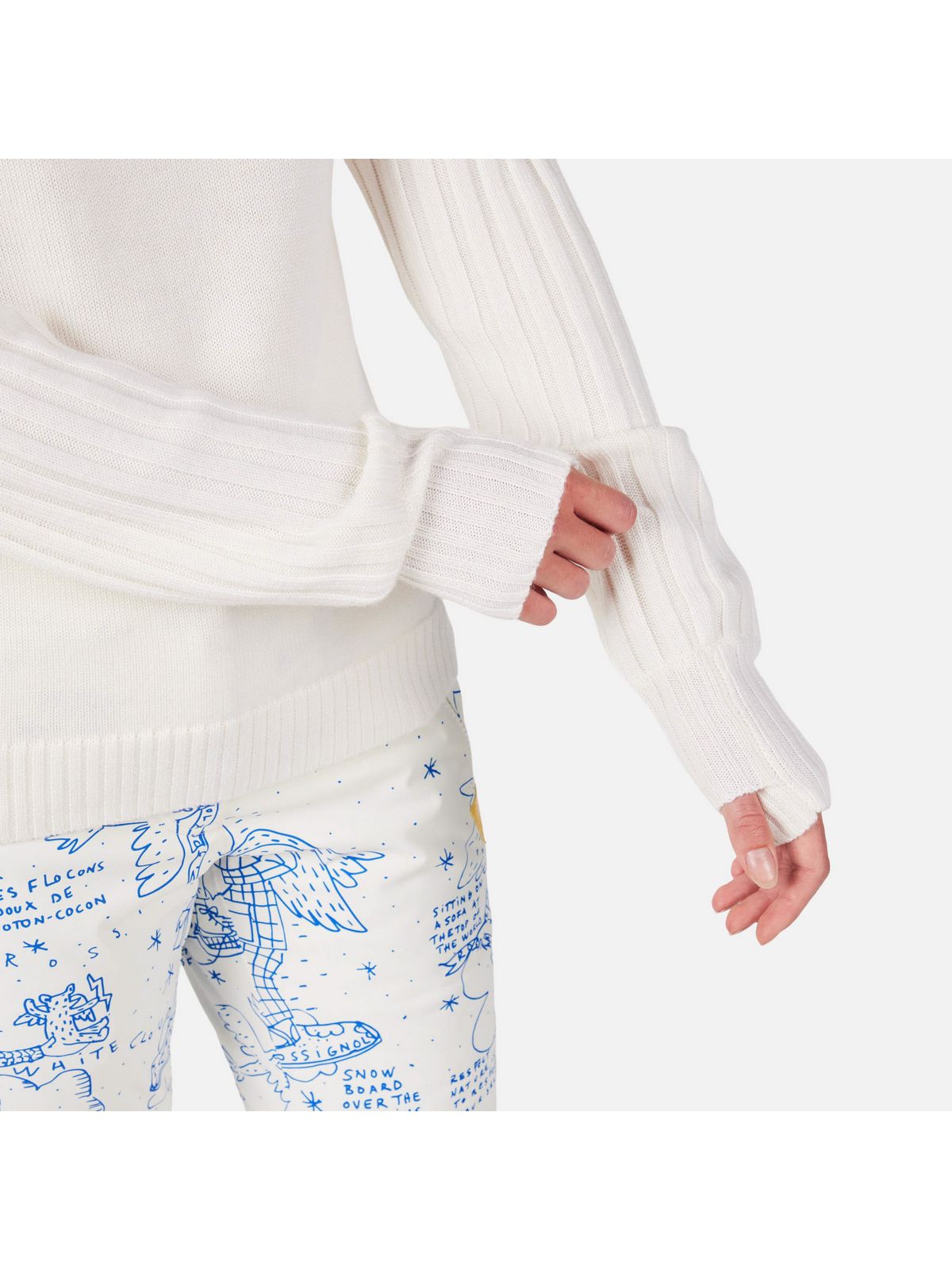 Sweter damski ROSSIGNOL W JCC MERIB HZ biały