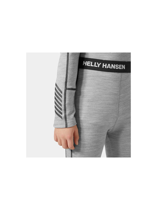 Bielizna dziecięca HELLY HANSEN Jr Lifa Merino Midweight Set kolor szary

