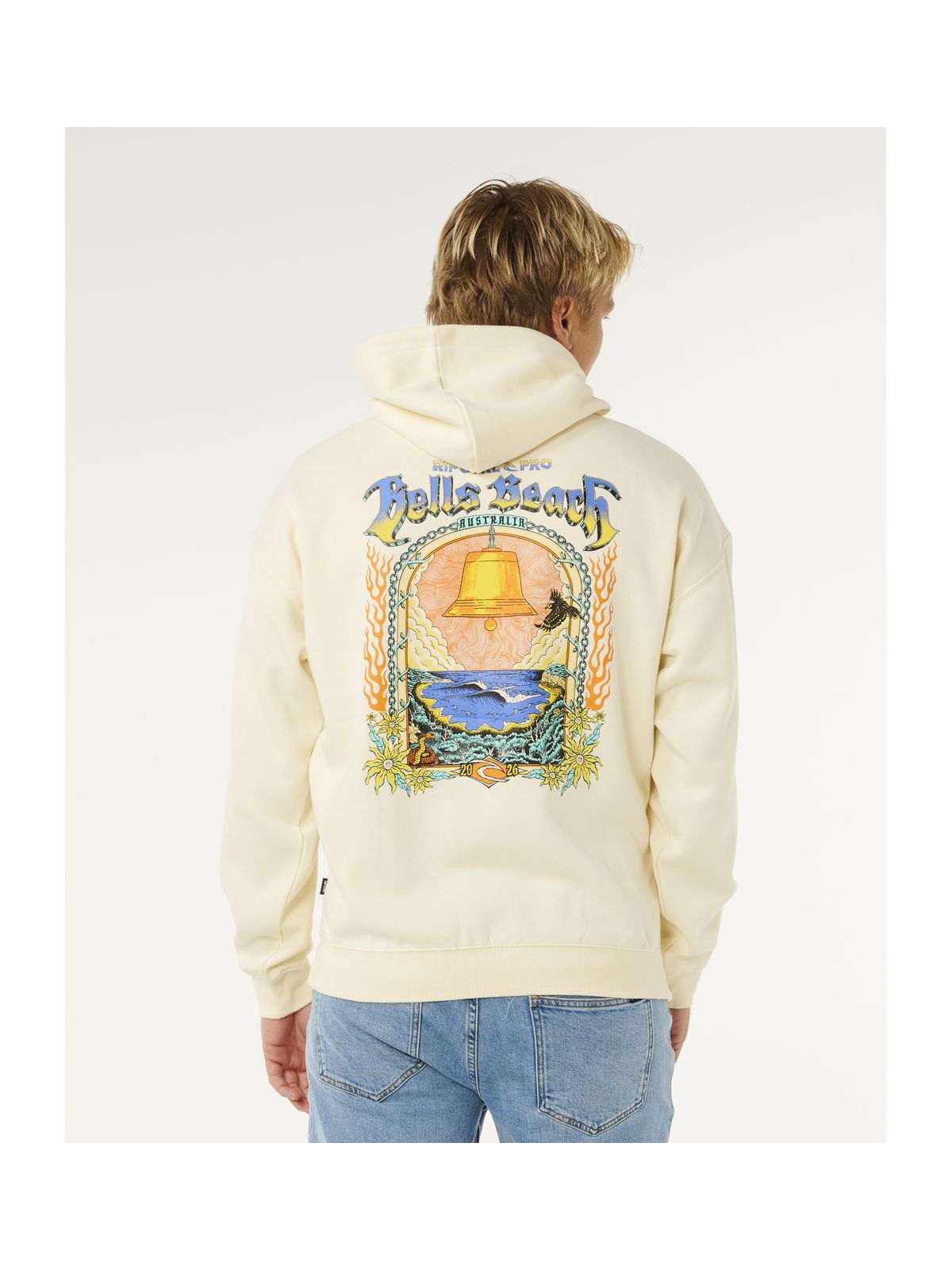 Bluza męska RIP CURL Bells Pro 26 Hood biała