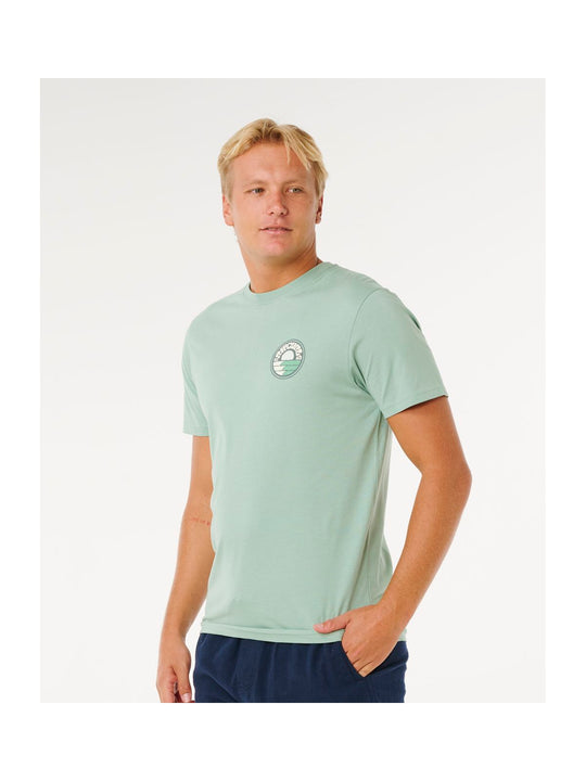 Koszulka męska RIP CURL Pacific Rinse Stacked Tee zielona
