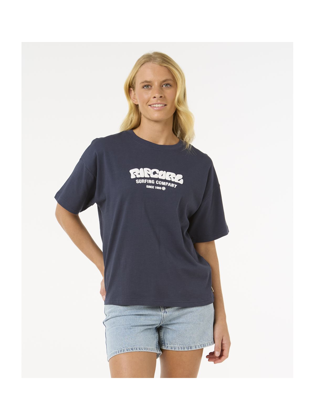 Koszulka RIP CURL Surf Puff Relaxed Tee granatowy
