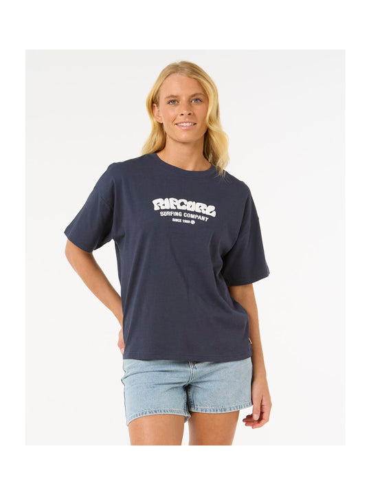 Koszulka RIP CURL Surf Puff Relaxed Tee granatowy
