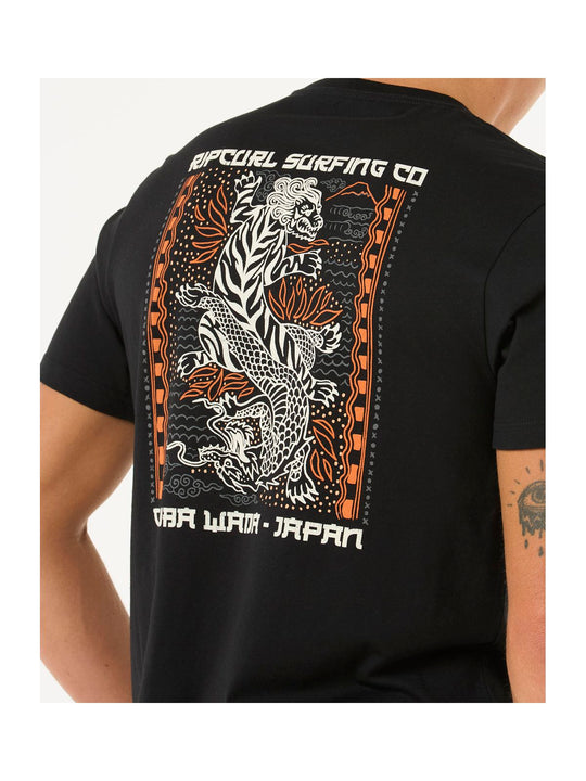 Koszulka RIP CURL Desti Animals Tee czarny
