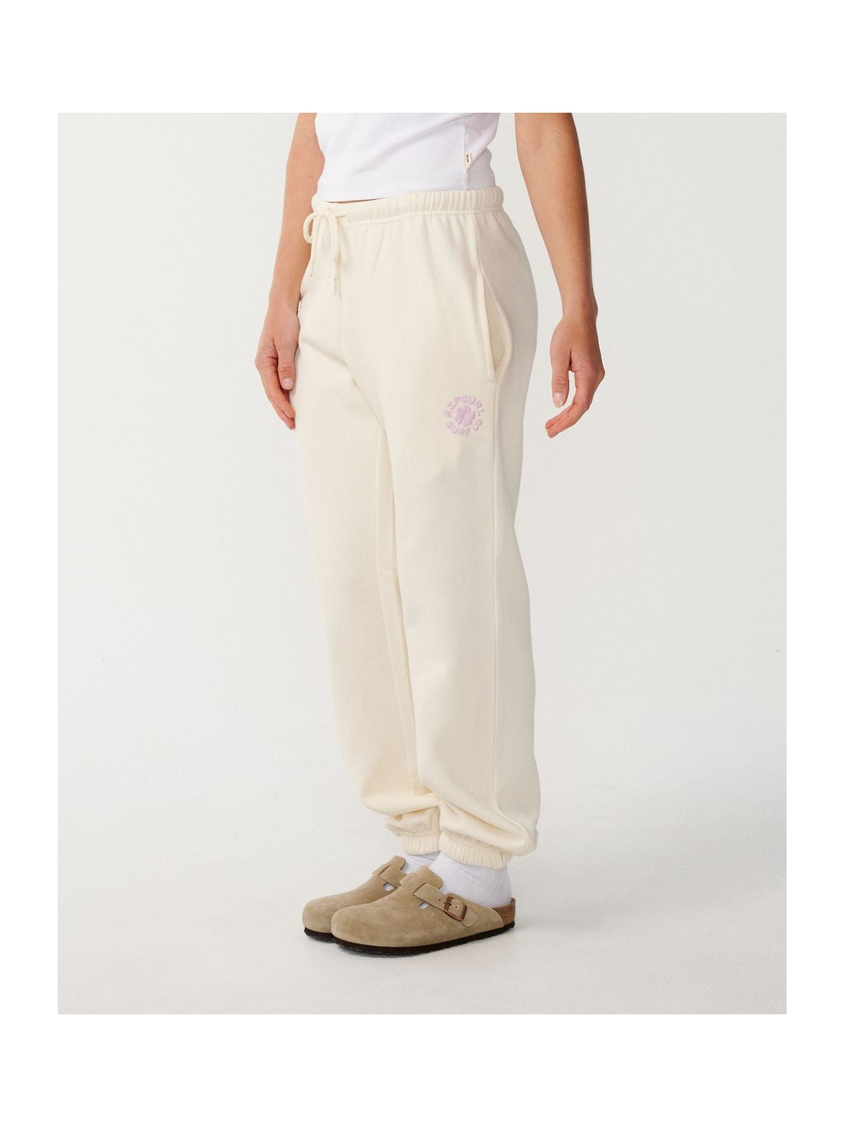 Spodnie damskie RIP CURL Party Wave Track Pant białe