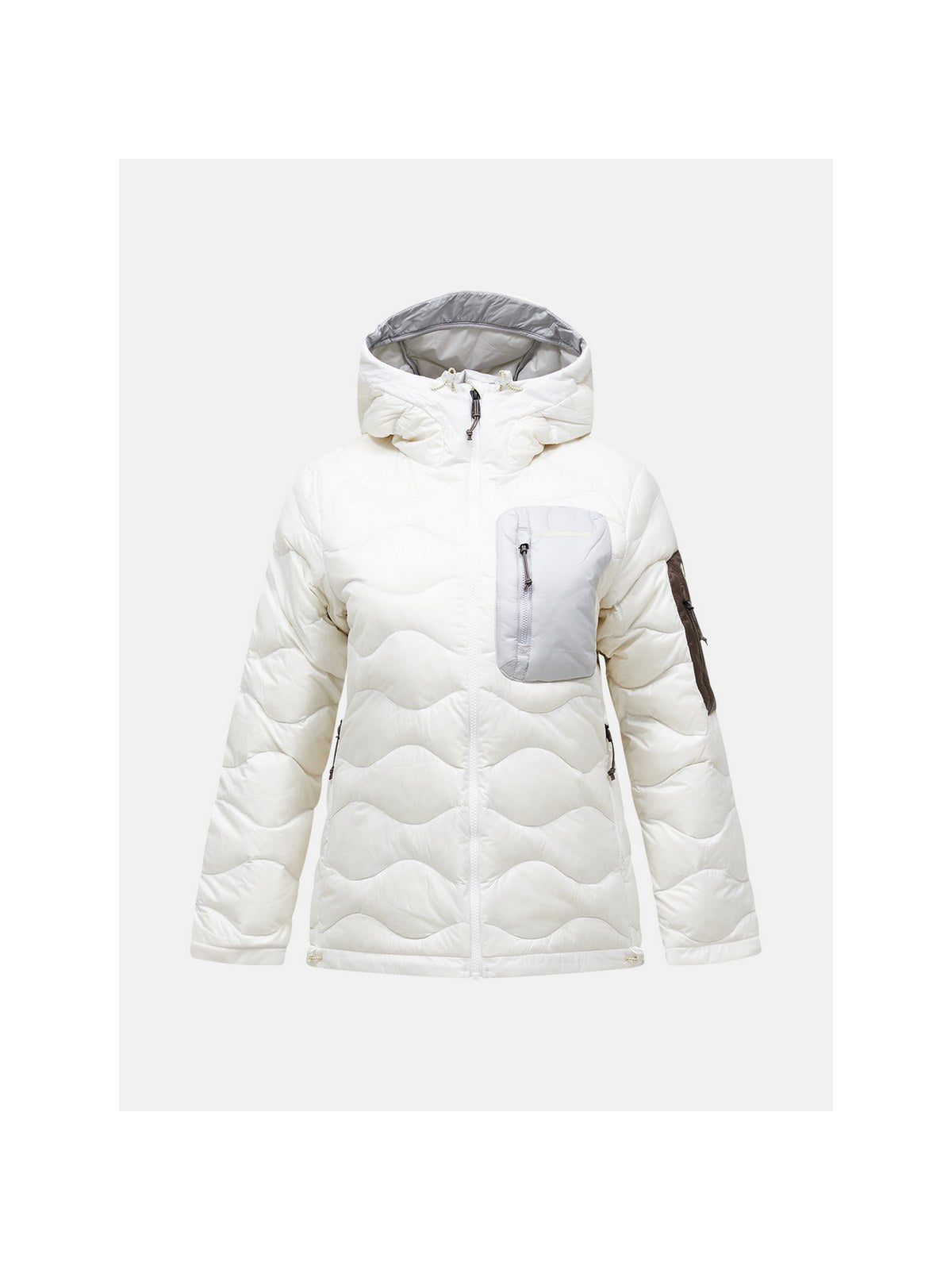 Kurtka damska PEAK PERFORMANCE Helium Utility Down Hood Jacket biała