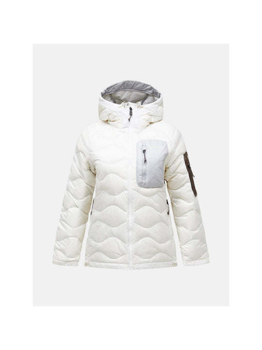 Kurtka damska PEAK PERFORMANCE Helium Utility Down Hood Jacket biała
