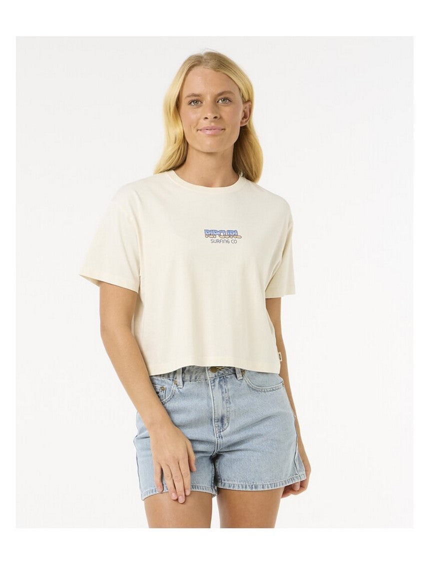 Koszulka RIP CURL Sun & Sea Crop Tee biała