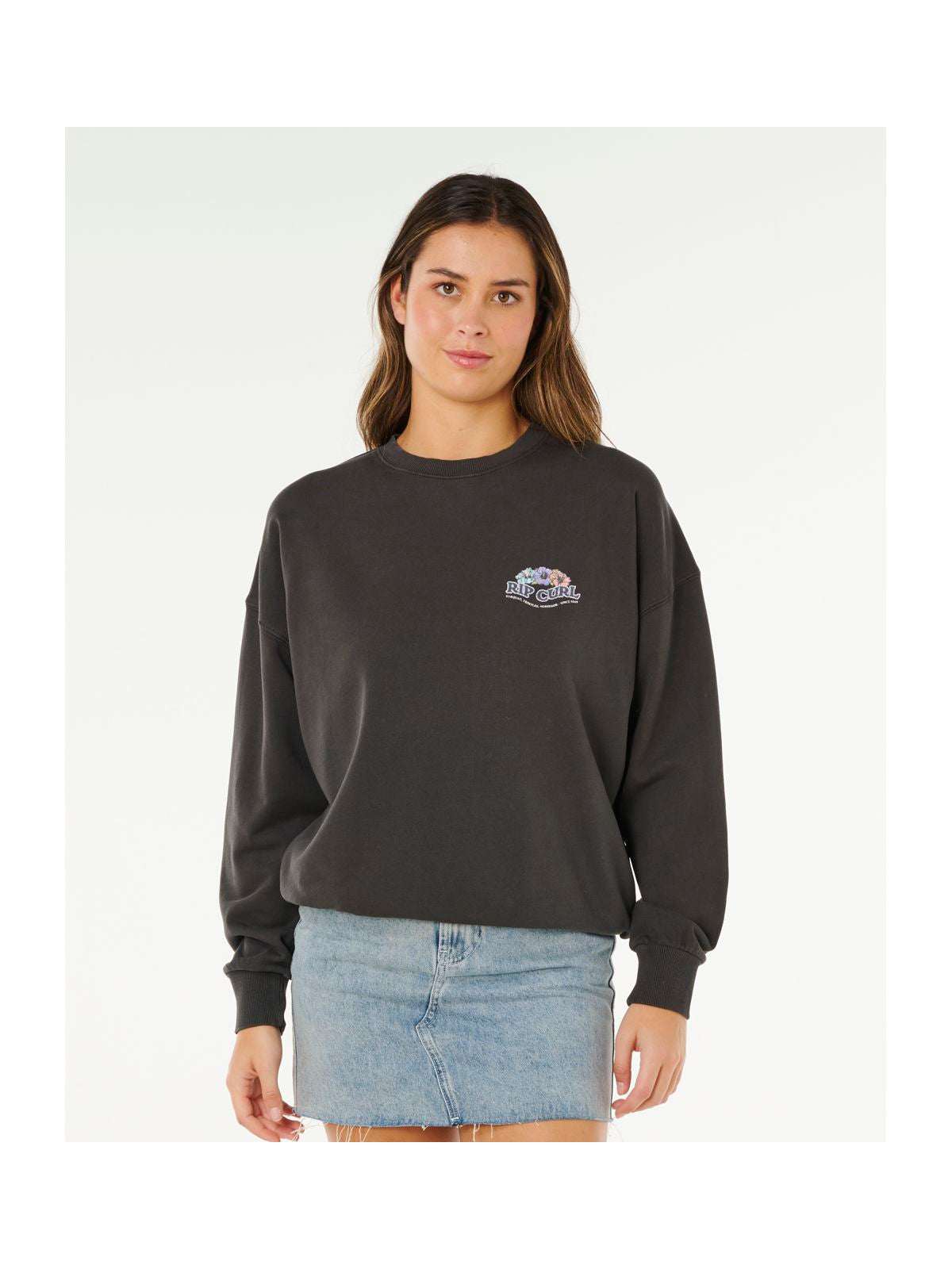 Bluza damska RIP CURL Bells Heritage Crew czarna