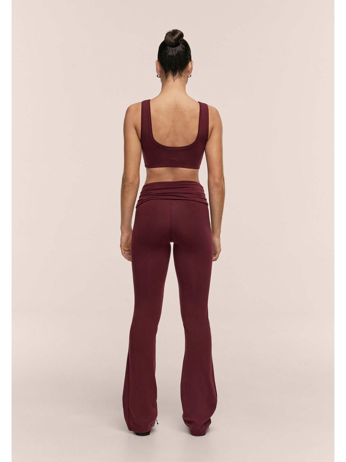 Spodnie damskie CASALL Sublime Folded Flare Pants kolor bordowy