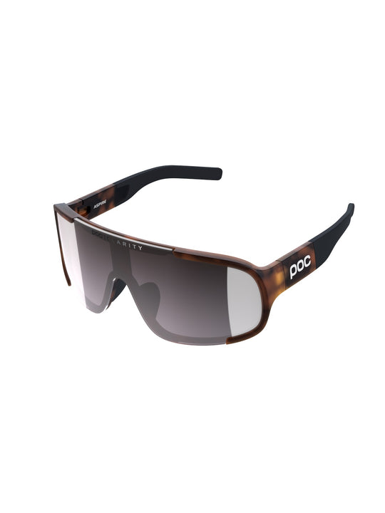 Okulary rowerowe POC Aspire Wide Fit brązowe | Clarity Road/Sunny Silver Cat 3
