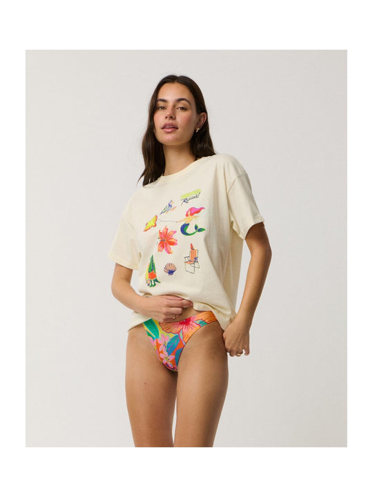 Koszulka damska RIP CURL Desire Relaxed Tee żółta
