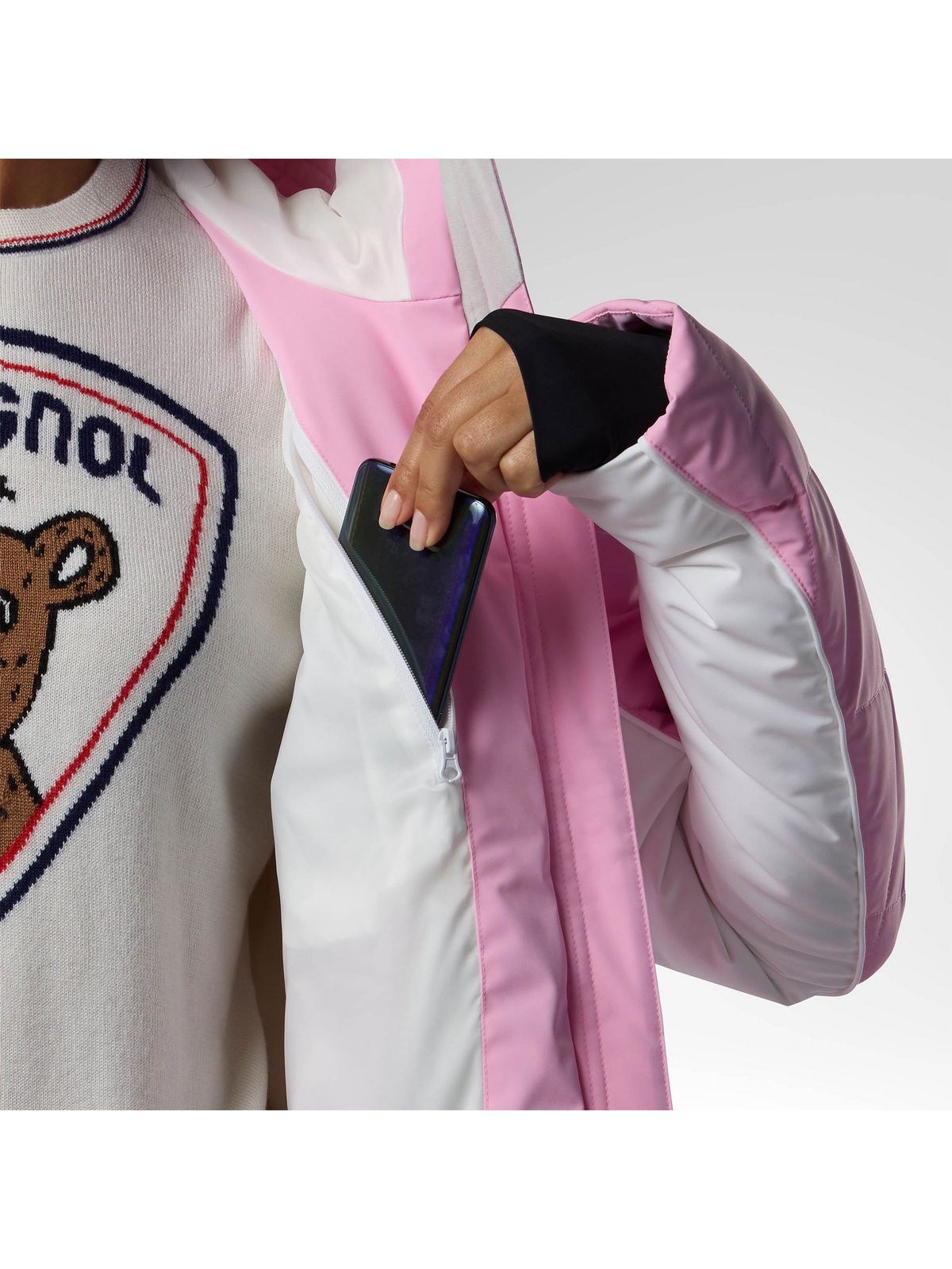 Kurtka narciarska damska ROSSIGNOL W Jcc Valdiz Down Ski Jacket różowa
