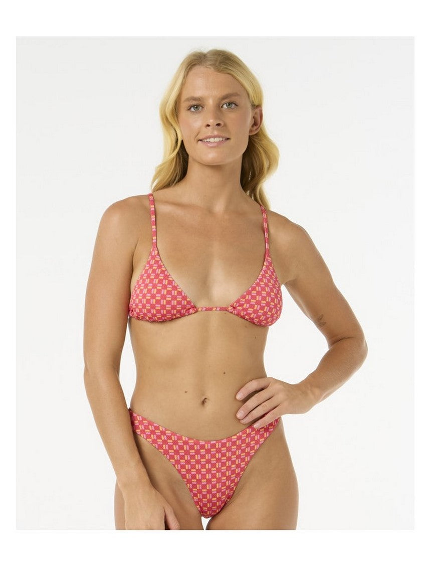 Stanik kąpielowy RIP CURL Shell Cove Sliding Tri czerwony