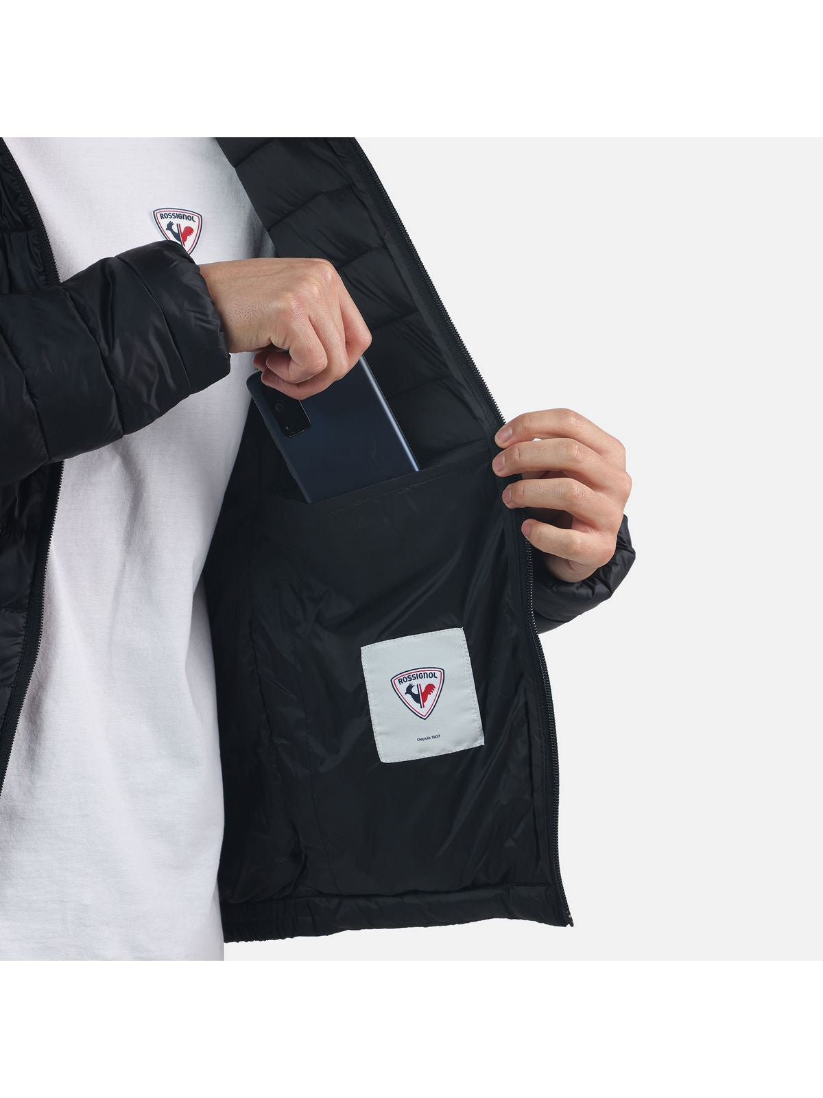 Kurtka męska ROSSIGNOL Rossi Light Hood Jkt czarna