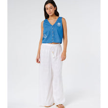 Spodnie damskie RIP CURL Catalina Islands Wide Leg Pant białe
