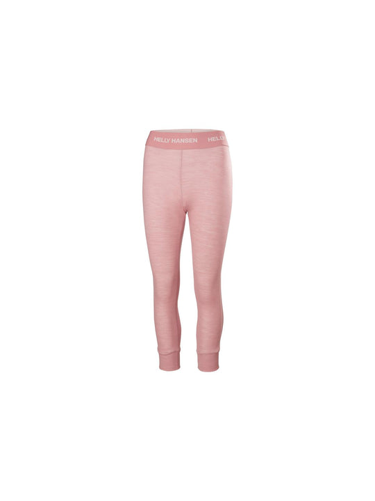 Legginsy damskie HELLY HANSEN W LIFA Merino Midweight 3/4 Pant kolor różowy
