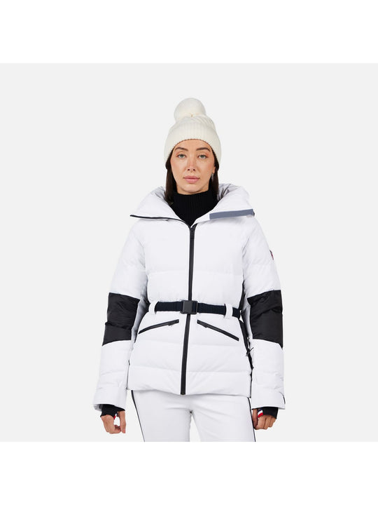 Kurtka narciarska damska ROSSIGNOL W CIASTEL DOWN MIX JKT biała
