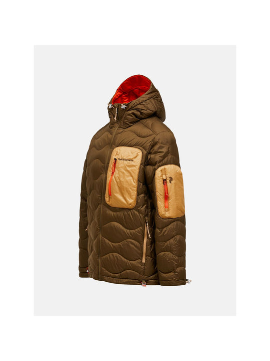 Kurtka PEAK PERFORMANCE Helium Utility Down Hood Jacket Men brązowy
