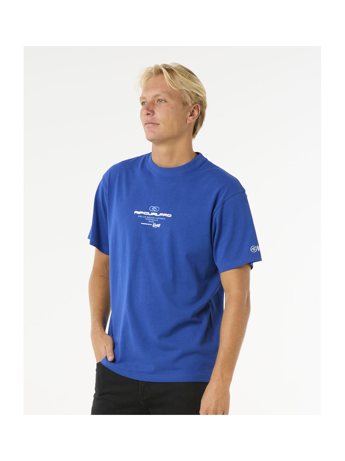 Koszulka RIP CURL Rip Curl Pro 2025 Lock Up Tee niebieski - Adventure Sports
