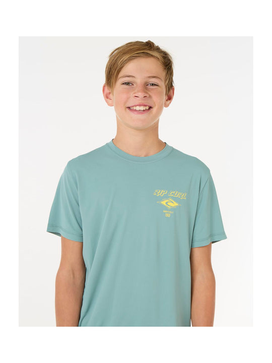 Lycra dziecięca RIP CURL ICONS SURFLITE UPF S/S - BOY niebieska
