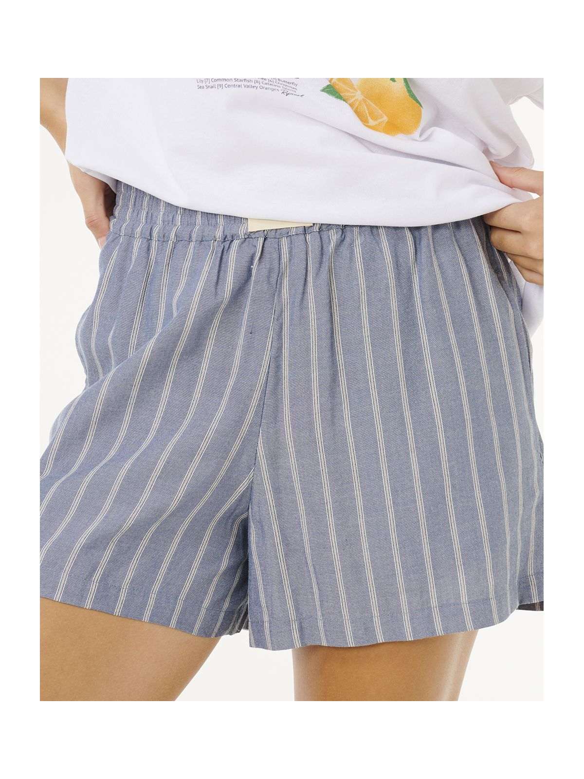 Szorty damskie RIP CURL Beach Days Pinstripe Short niebieskie