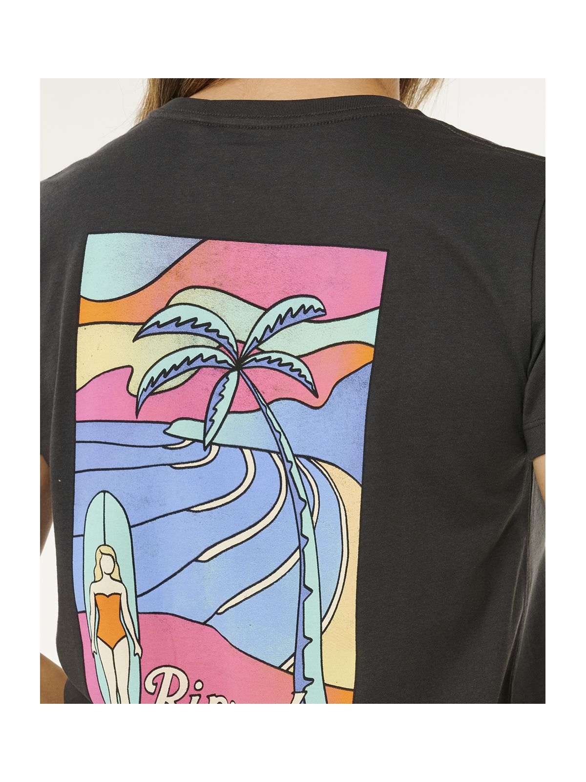 Koszulka damska RIP CURL Tide Line Standard Tee czarna