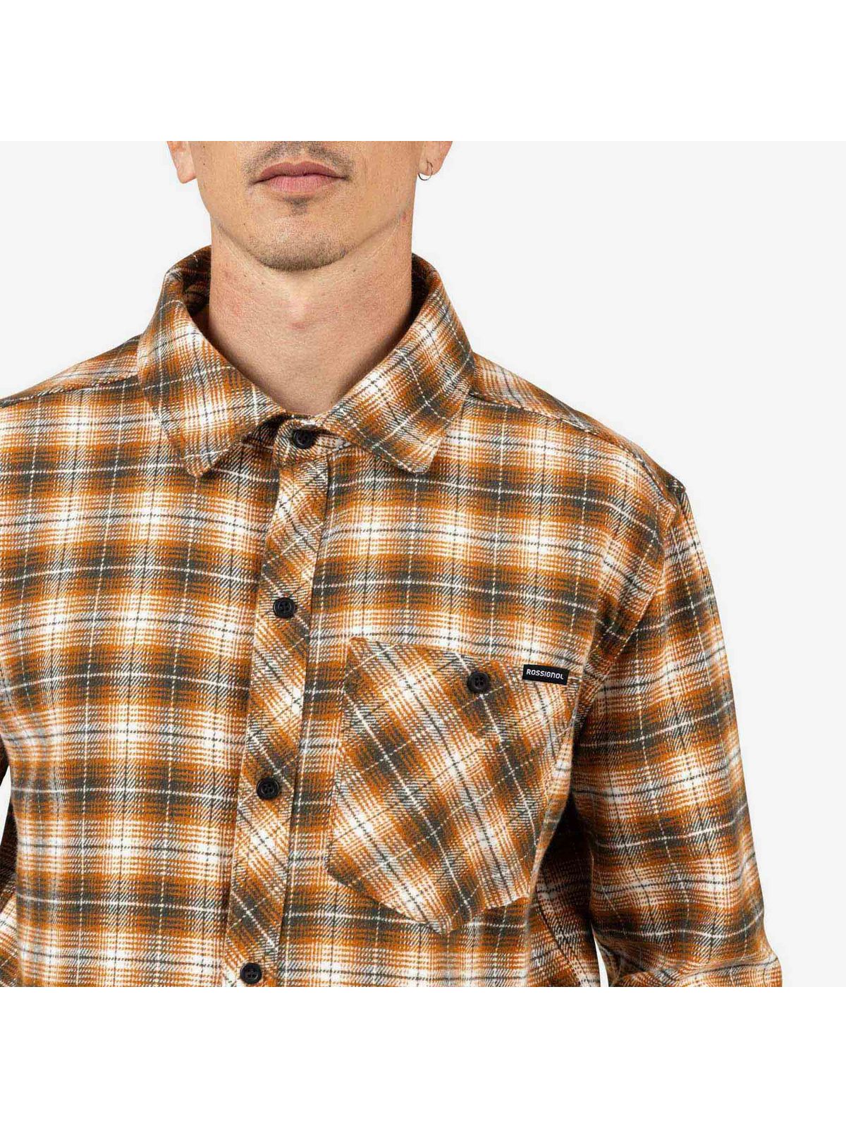 Koszula męska ROSSIGNOL RANCH PLAID SHIRT brązowa