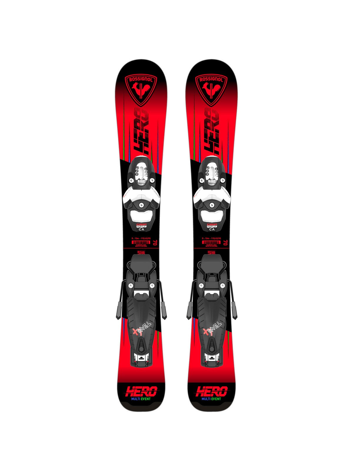 Narty dziecięce ROSSIGNOL HERO PRO + wiązania Look TEAM 4