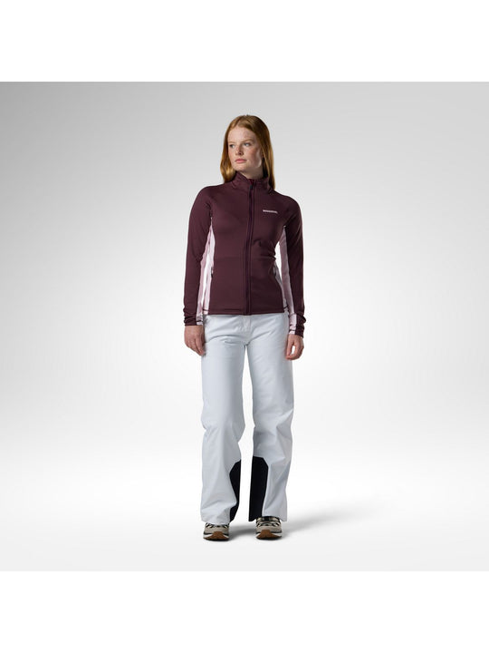 Bluza damska ROSSIGNOL W Blackside Mix Fz Fleece bordowa
