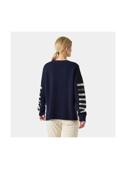Sweter damski HELLY HANSEN W Bliss Ski Knit Sweater granatowy
