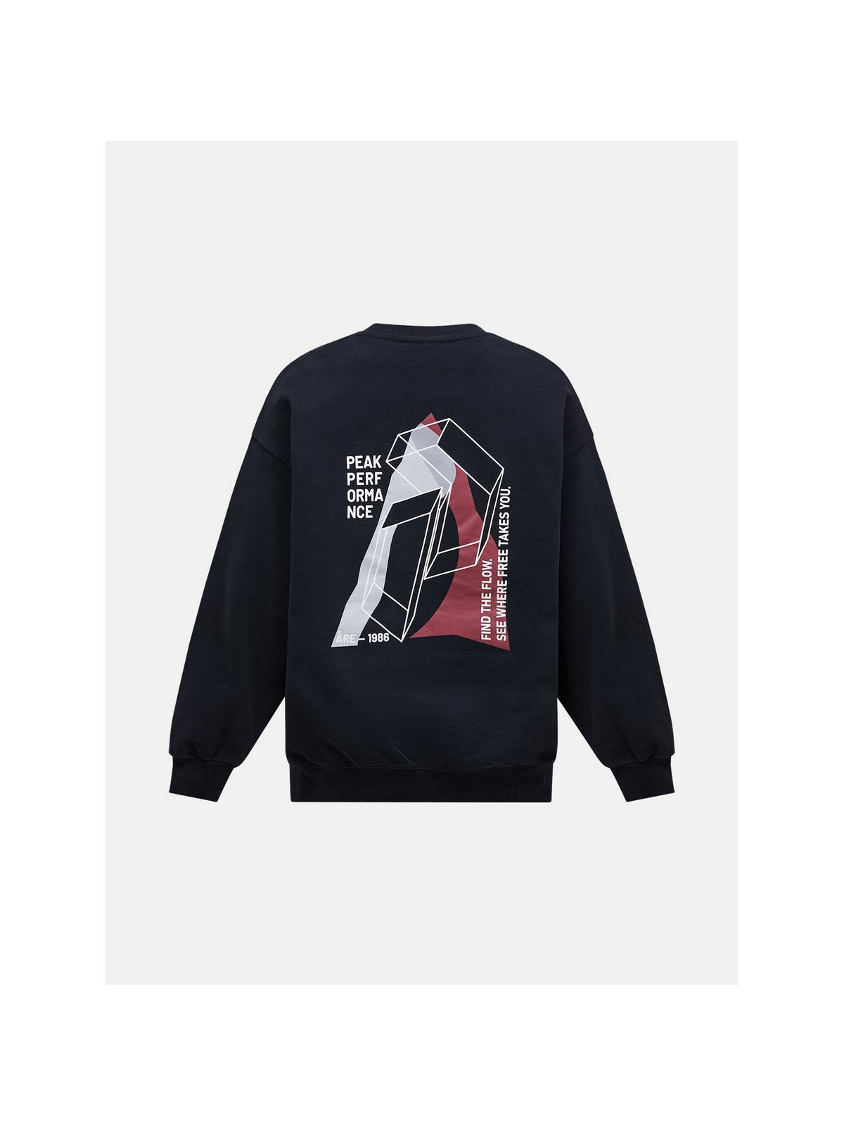 Bluza damska PEAK PERFORMANCE W Terry Graphic Crew kolor czarny