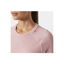 Koszulka damska HELLY HANSEN W Lifa Merino Midweight Crew kolor różowy
