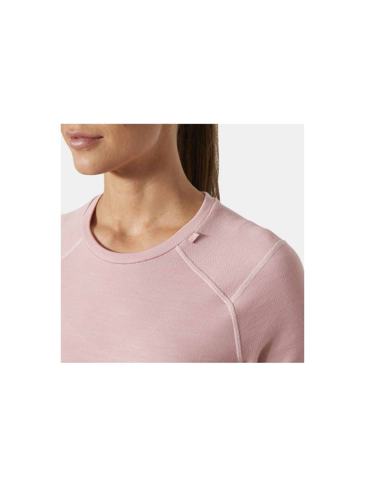 Koszulka damska HELLY HANSEN W Lifa Merino Midweight Crew kolor różowy