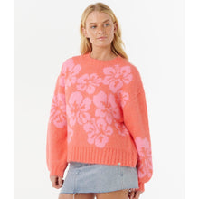 Sweter RIP CURL HIBISCUS HEAT JACQUARD CREW czerwony
