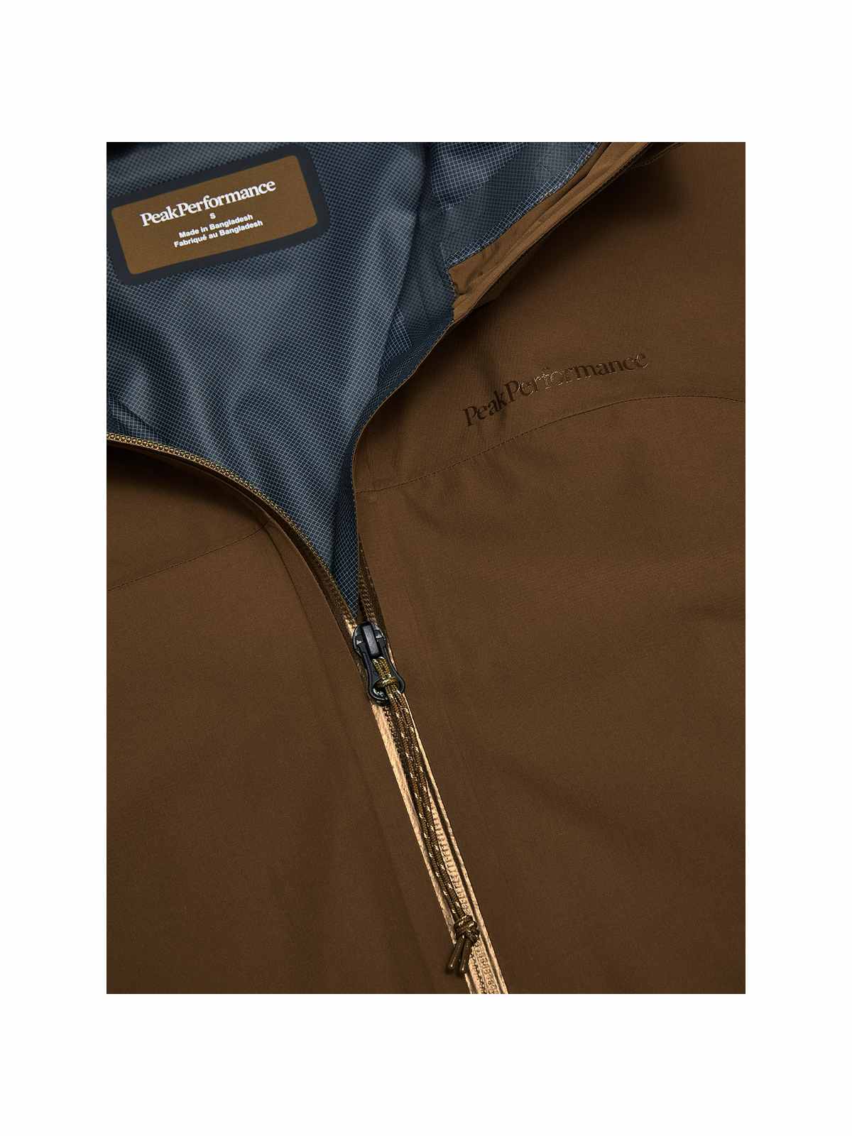 Parka damska PEAK PERFORMANCE Treeline HIPE 2.5L Shell Parka brązowa