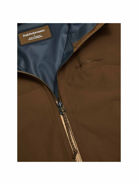 Parka damska PEAK PERFORMANCE Treeline HIPE 2.5L Shell Parka brązowa
