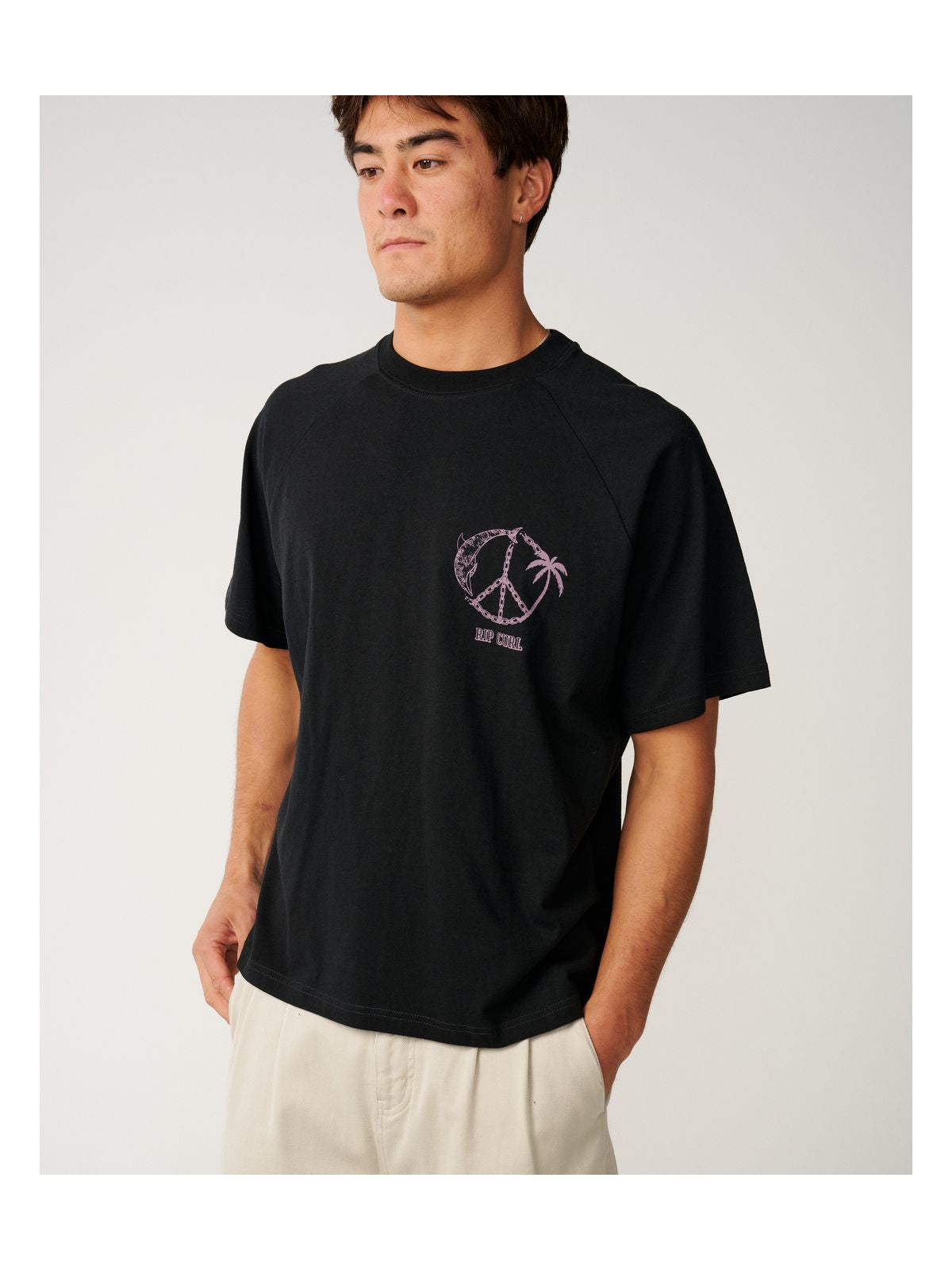 Koszulka męska RIP CURL Disorder Dolphin Tee czarna