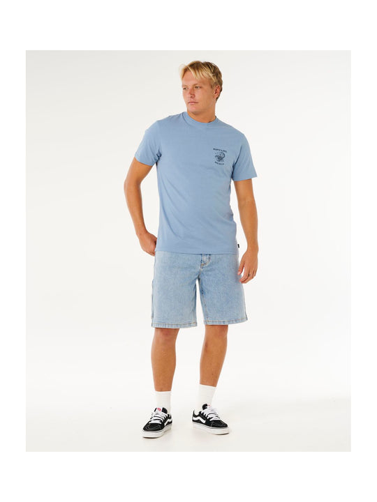 Koszulka męska RIP CURL Desti Animals Tee niebieska
