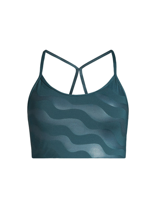 Stanik sportowy CASALL Sleek Strappy Sports Bra Printed kolor szary
