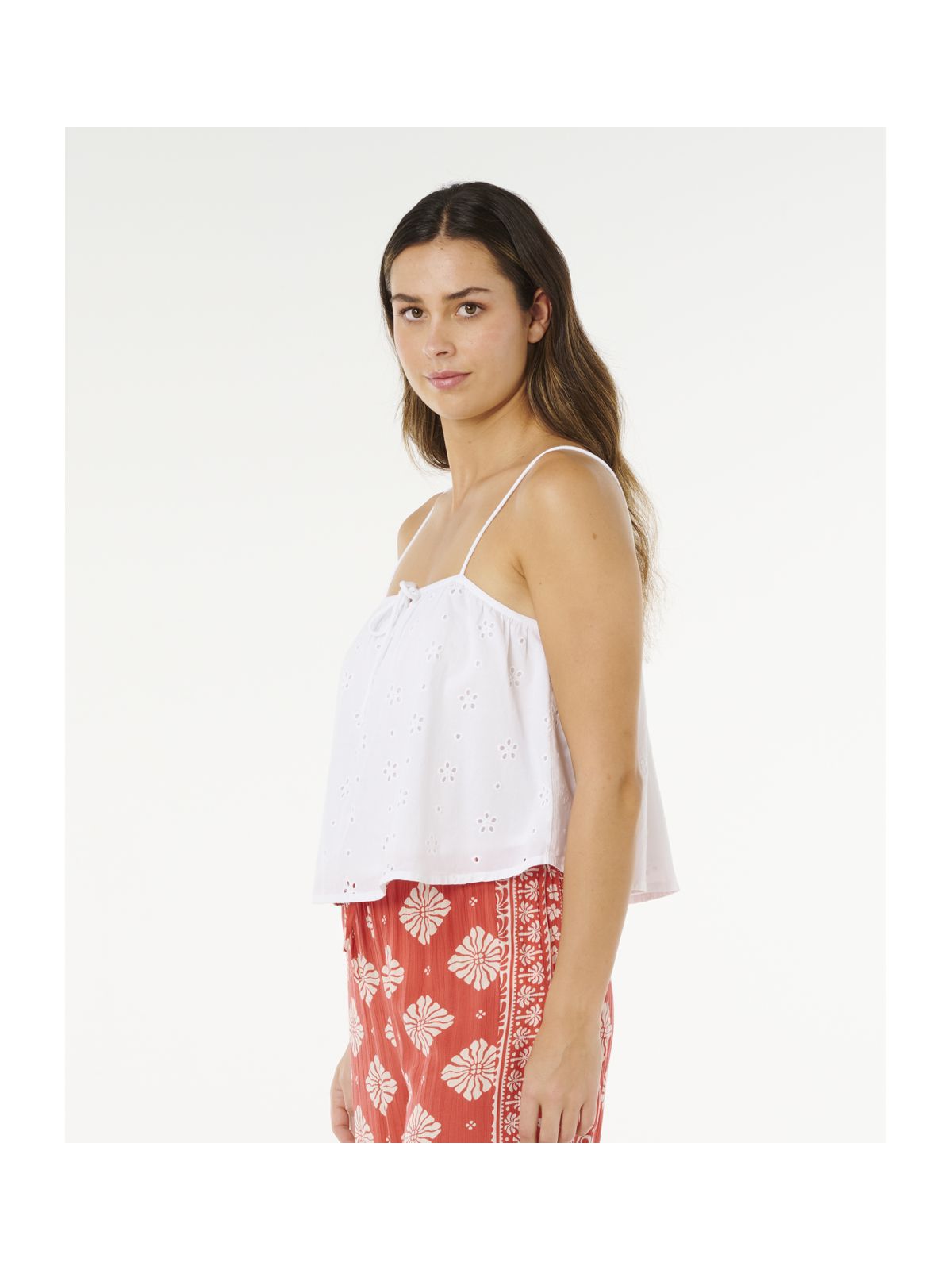 Koszulka damska RIP CURL Oasis Broderie Top biała