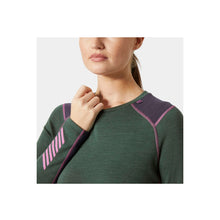Koszulka damska HELLY HANSEN W Lifa Merino Midweight Crew kolor zielony
