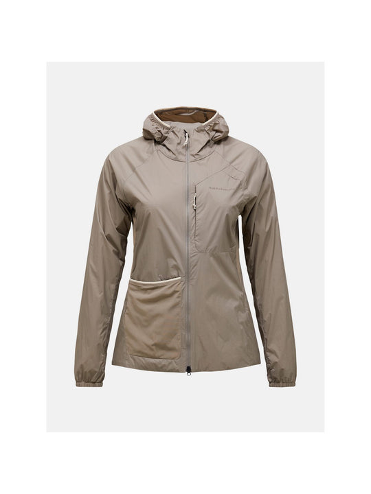 Kurtka damska PEAK PERFORMANCE Freelight Polartec Alpha Insulated Hood Jacket beżowa
